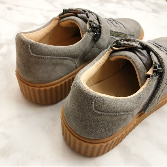 Gray Suede Platform Creepers / Sneakers - Picture 6 of 8